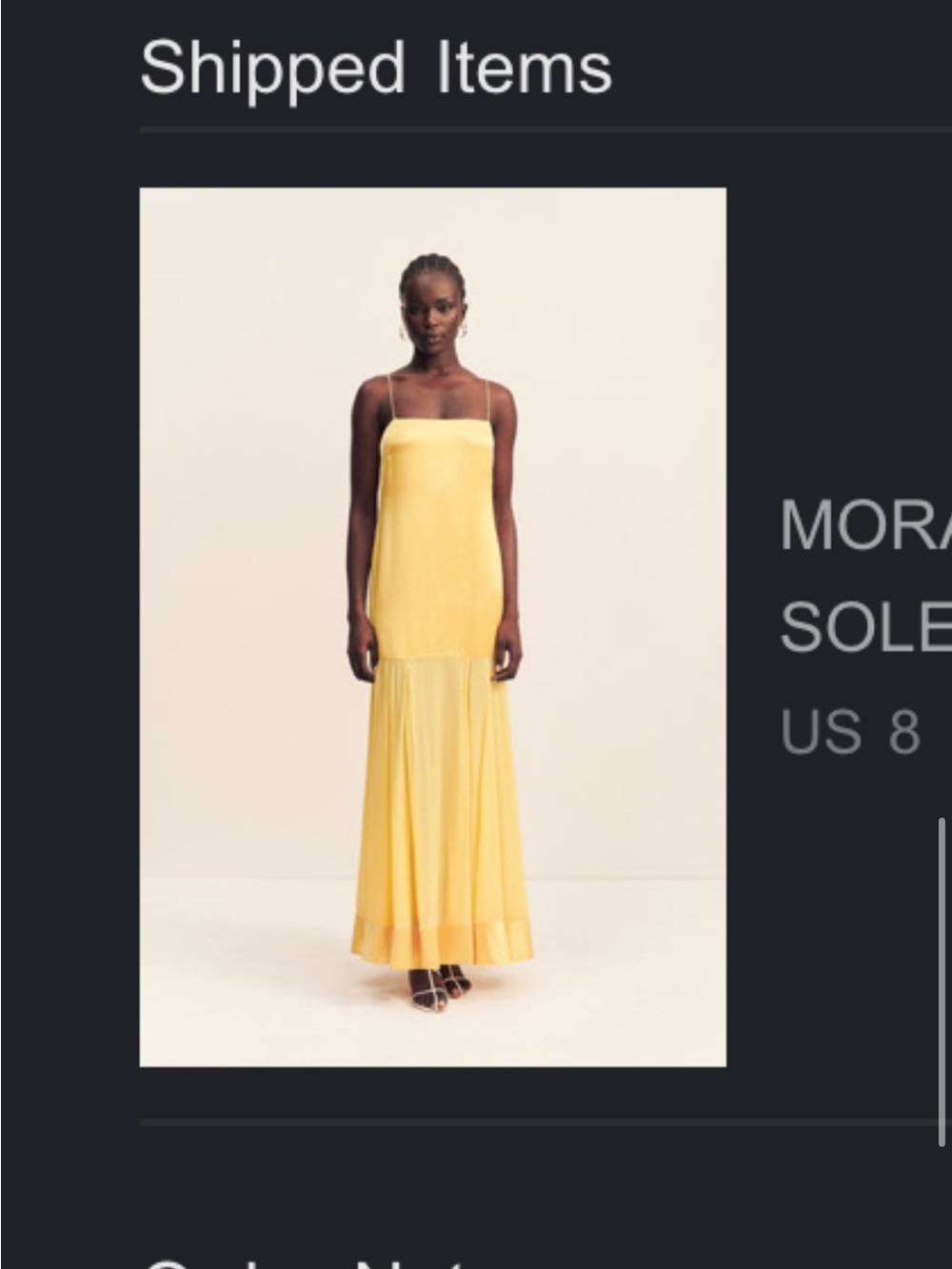 Shona Joy Yellow Spaghetti-Strap Maxi Dress
